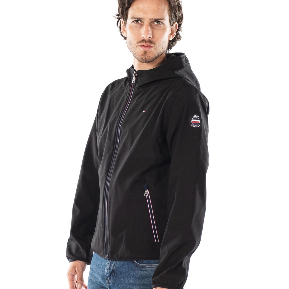 TOMMY HILFIGER - CASACA SOFTSHELL HOODY WITH RUBBER P
