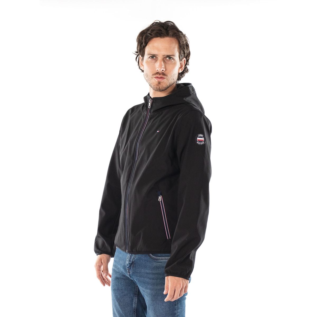 TOMMY HILFIGER - CASACA SOFTSHELL HOODY WITH RUBBER P