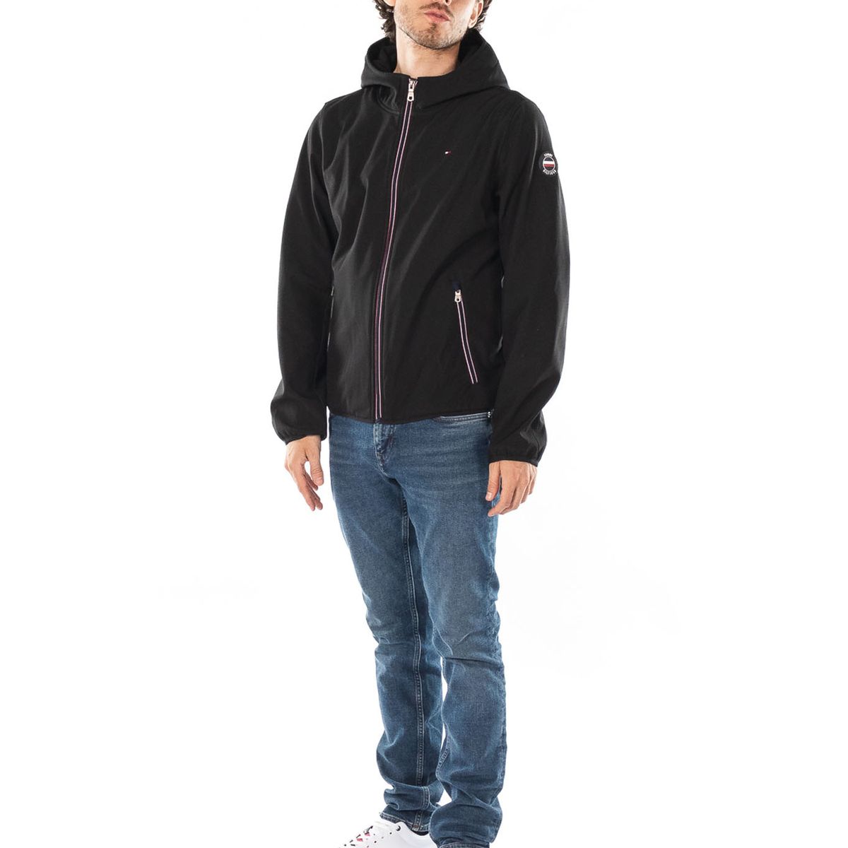 TOMMY HILFIGER - CASACA SOFTSHELL HOODY WITH RUBBER P