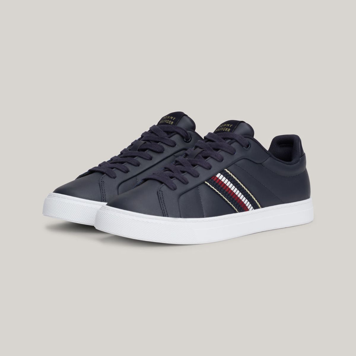 TOMMY HILFIGER - ZAPATILLAS ICON COURT SNEAKERS STRIPES TH