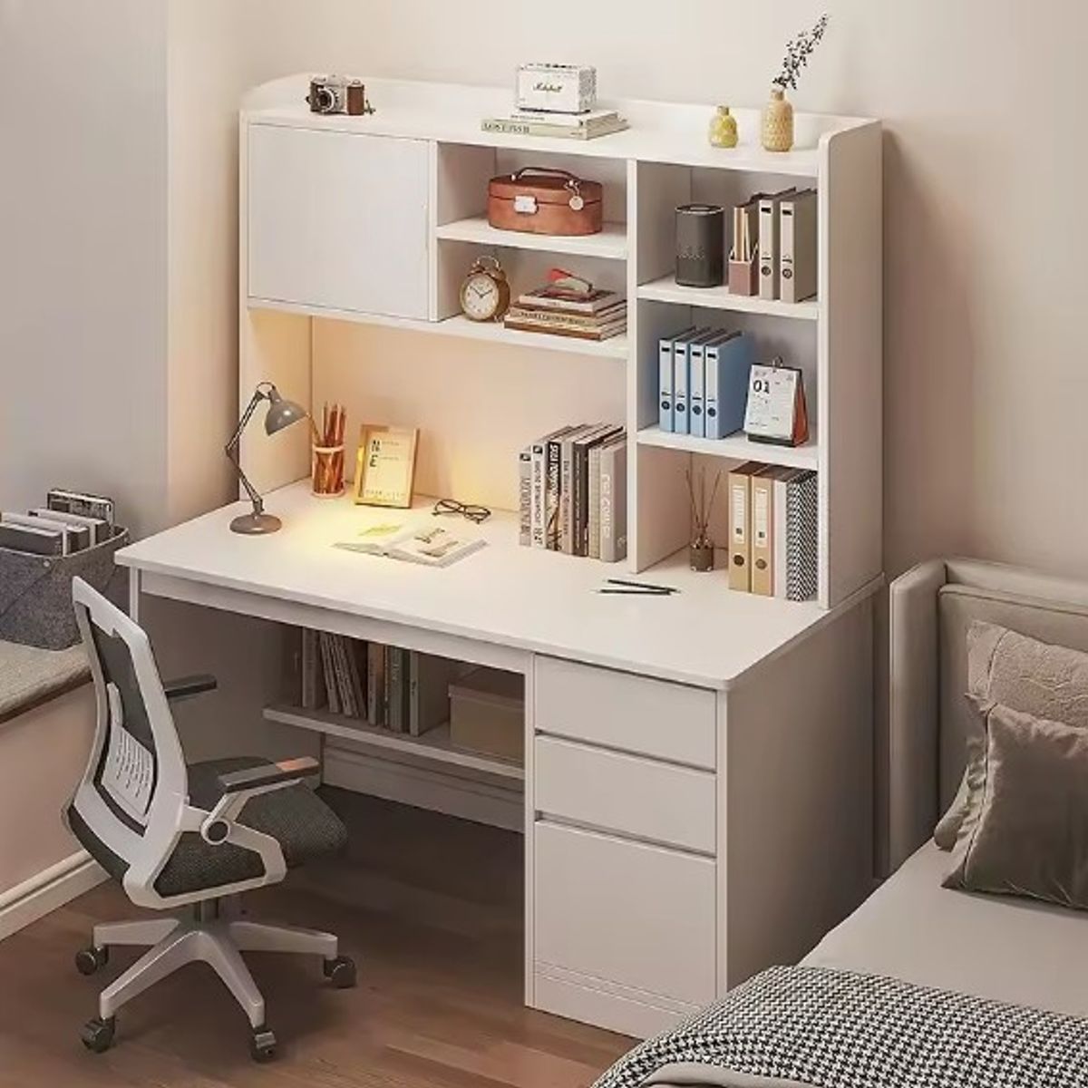 STARHOME - Escritorio Moderno con Biblioteca Forma Beige