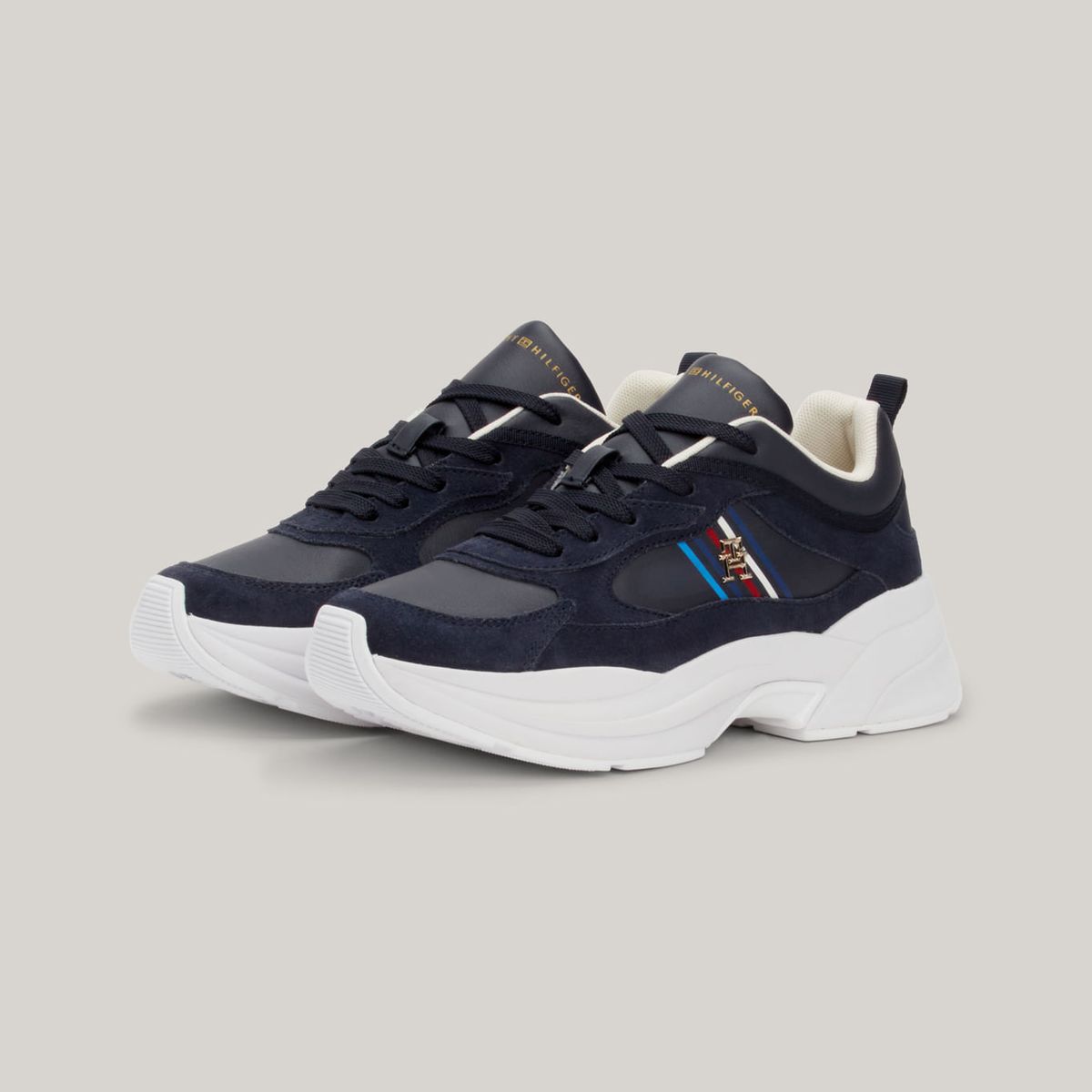 TOMMY HILFIGER - Zapatillas Global Stripe de ante TH