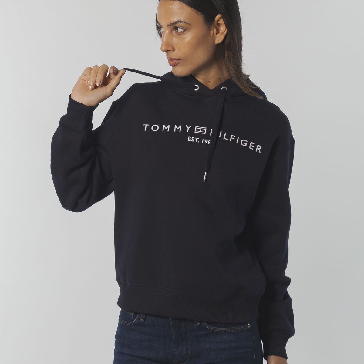 TOMMY HILFIGER - SWEATSHIRT MDRN REG CORP LOGO HOODIE