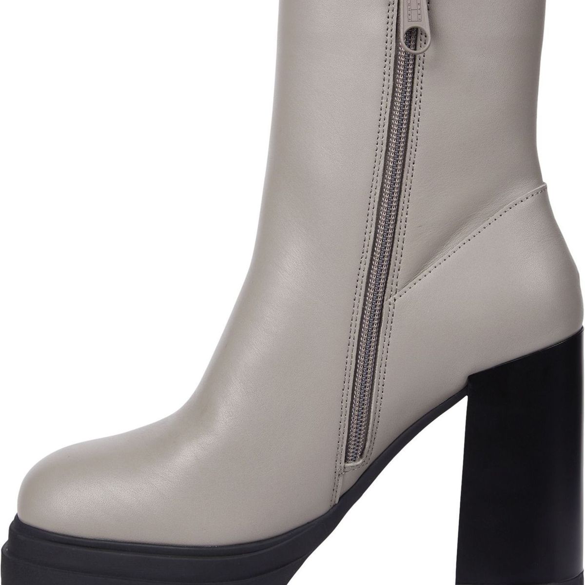 TOMMY HILFIGER - Botas de media caña con tacón alto y ancho