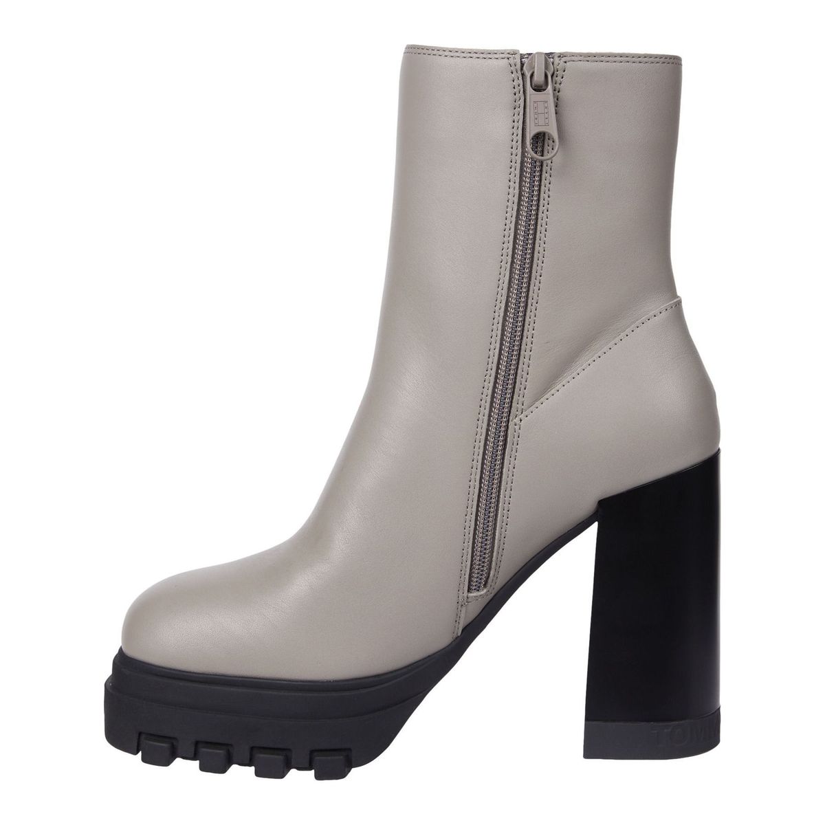 TOMMY HILFIGER - Botas de media caña con tacón alto y ancho