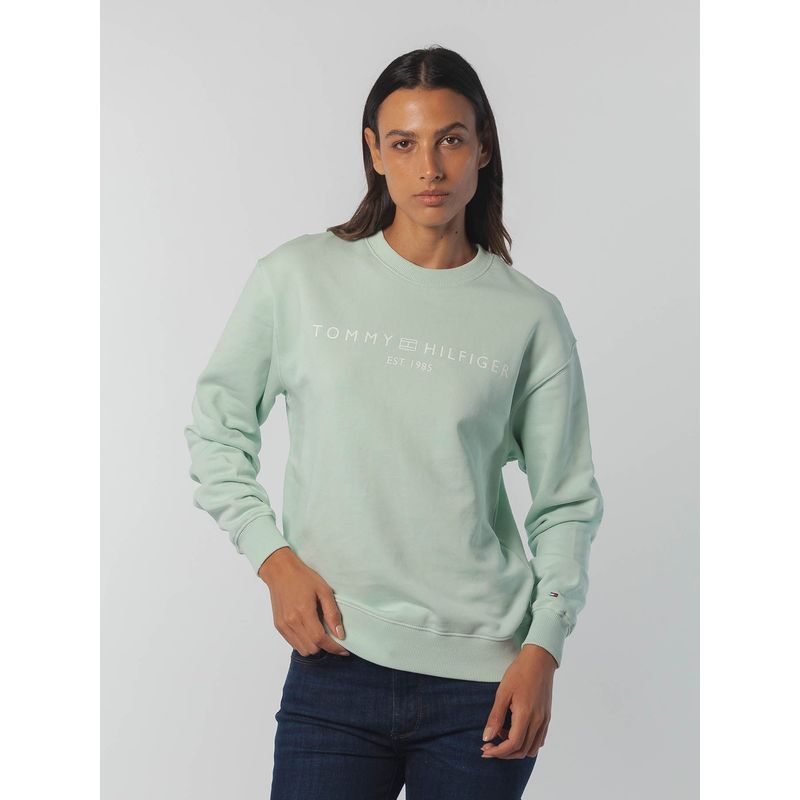 TOMMY HILFIGER - SWEATSHIRT IM MDN REG CORP LOGO C-NK SWTS