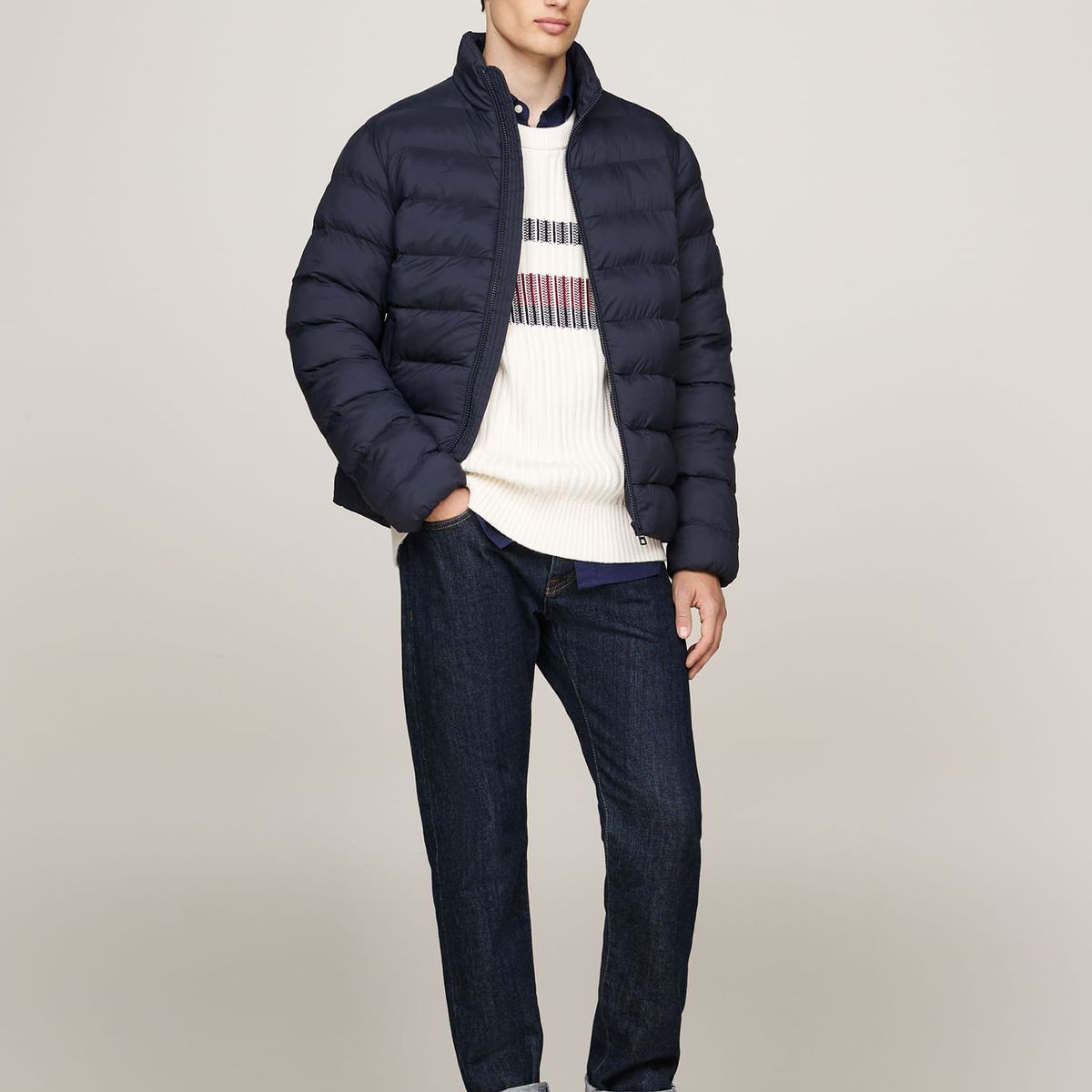 TOMMY HILFIGER - CASACA MID WEIGHT STAND COLLAR JACKET