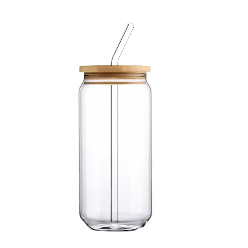 GENERICO - Vaso de Vidrio de 500ml con Sorbete de Estilo Recto