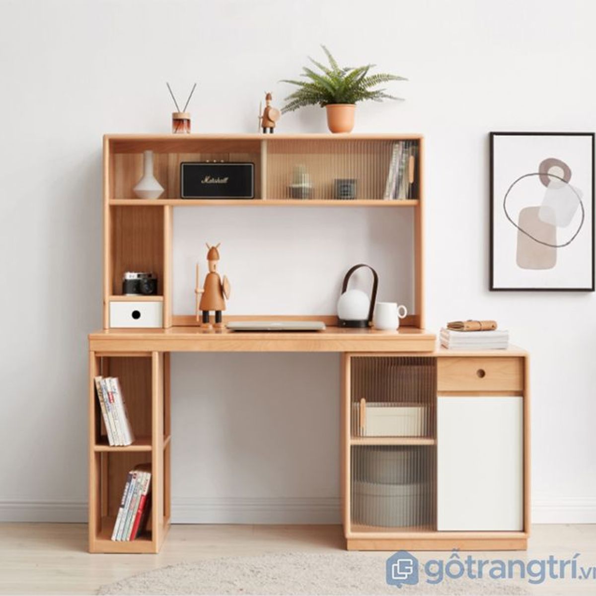 STARHOME - Escritorio Moderno con Biblioteca Velvet