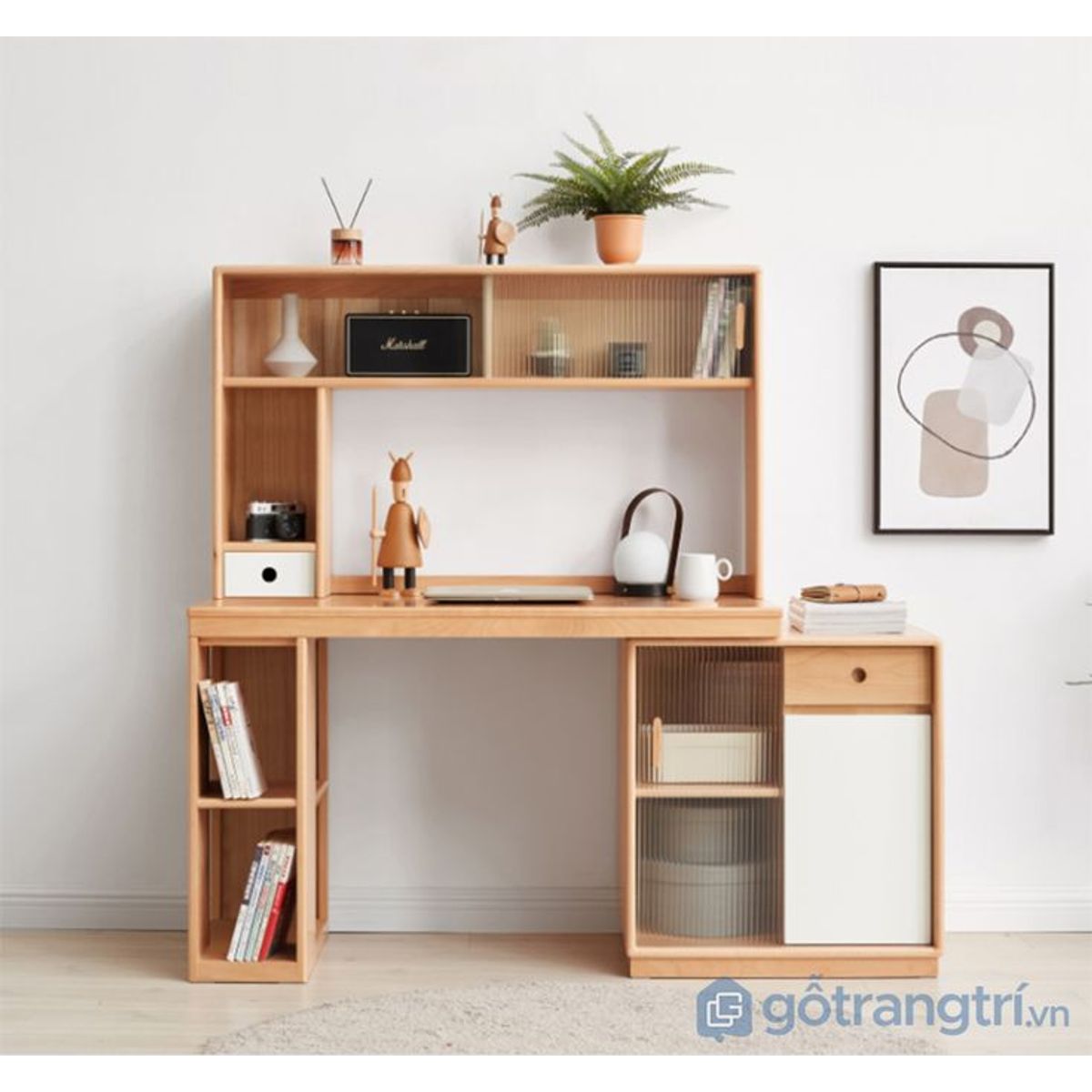 STARHOME - Escritorio Moderno con Biblioteca Velvet