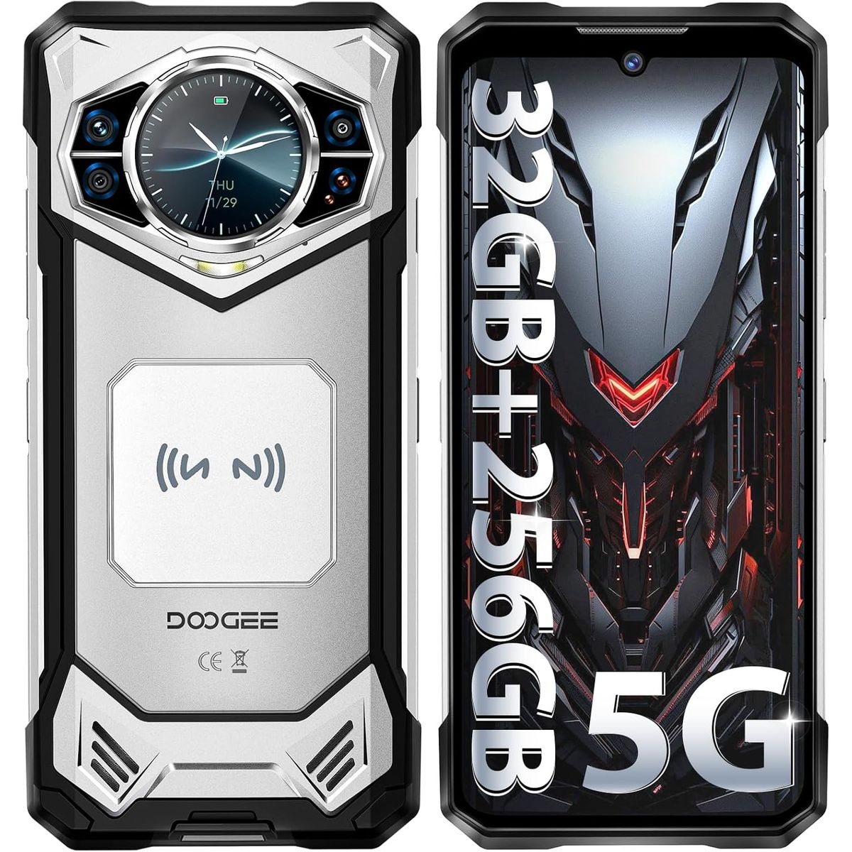 DOOGEE - Doogee S200 5G Celular 32GB+256GB 10100mAh 100MP Android 14 Smartphone