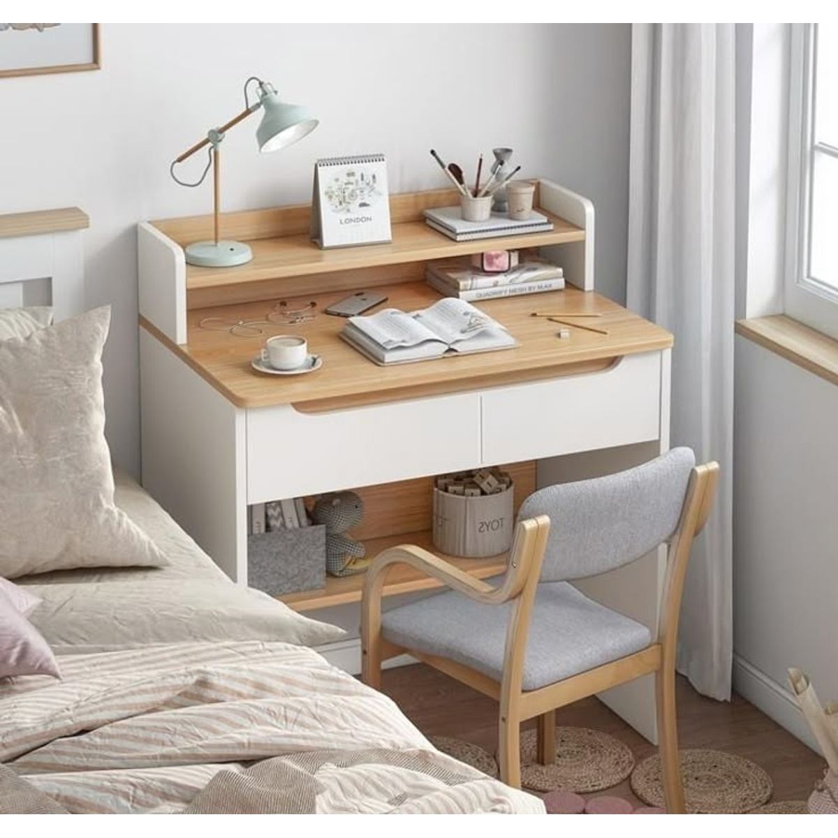 STARHOME - Escritorio Moderno Starhome frame Duna Y Blanco