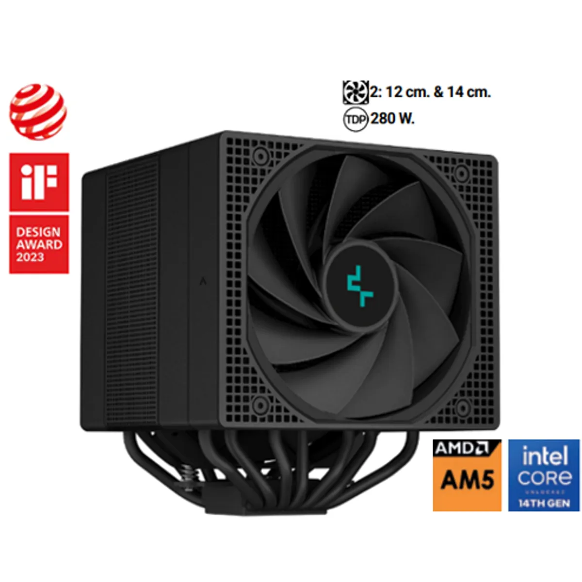 DEEPCOOL - Disipador De CPU ASSASSIN IV 2: 12 cm. & 14 cm 280 W. DEEPCOOL