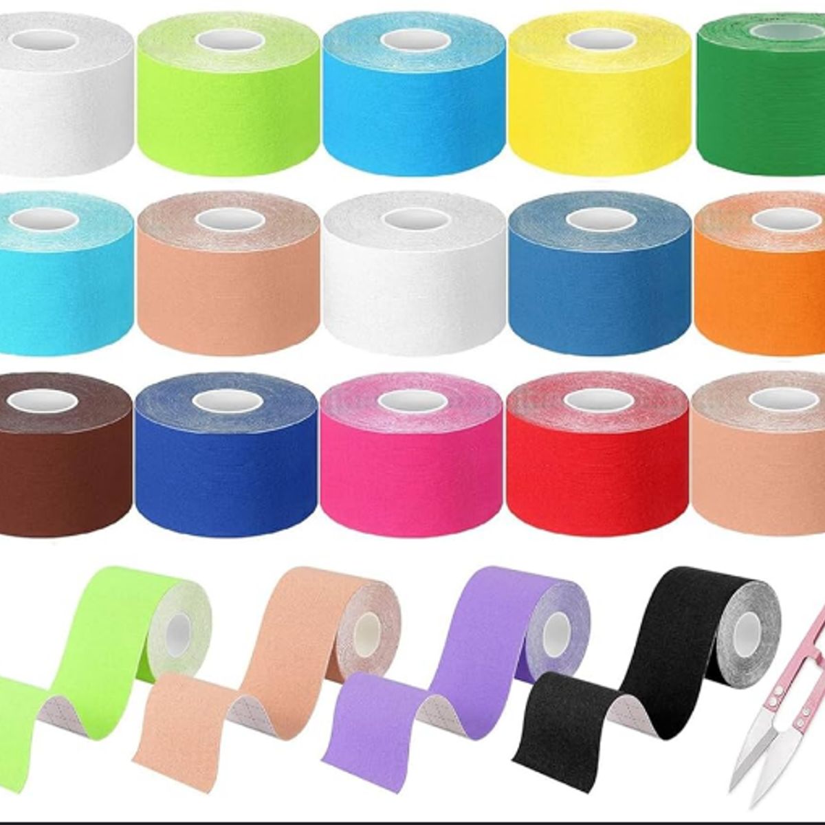 GENERICO - Venda Kinesio Tapes Cinta Kinesiologica 5cm x 5m AL AZAR