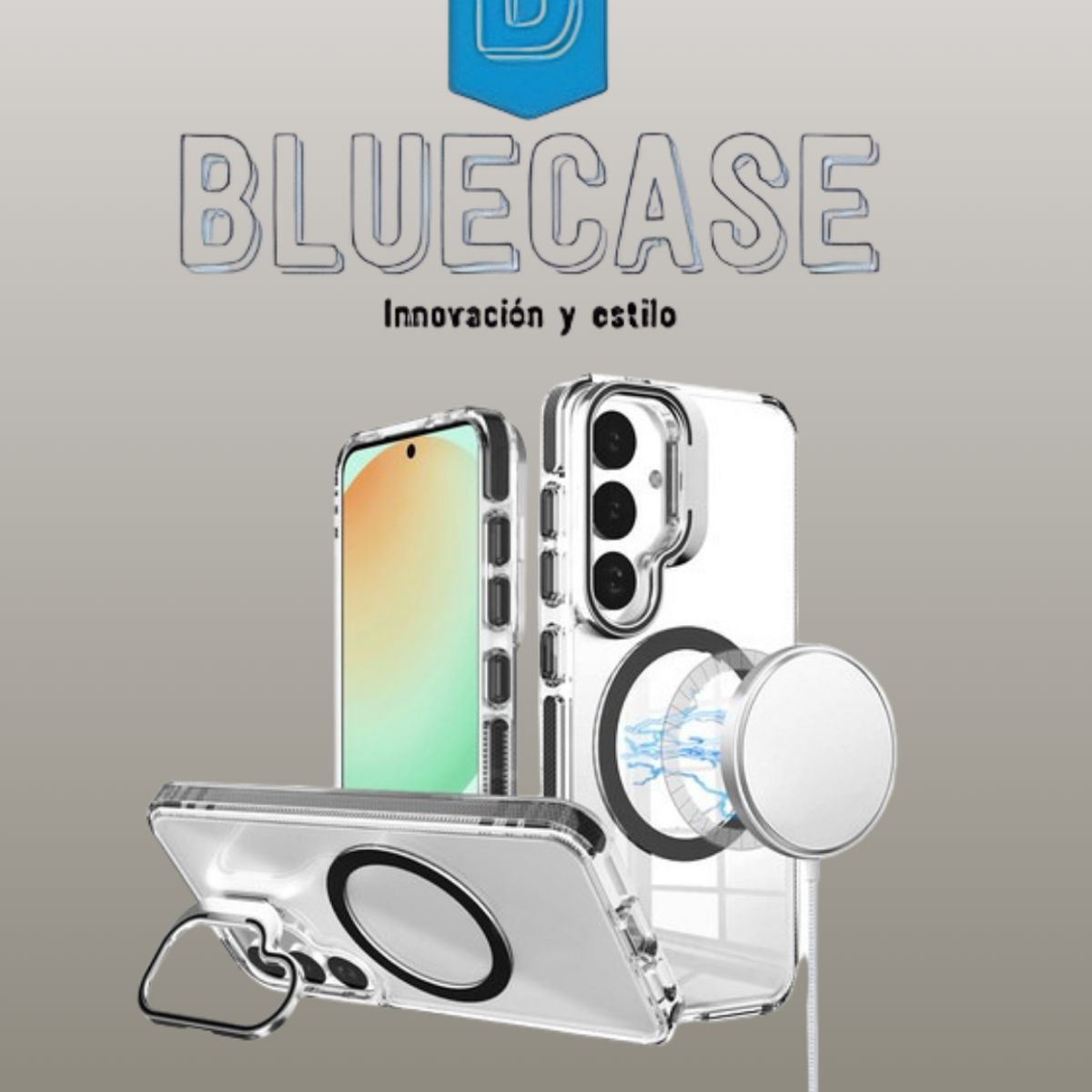 CASE - MAGSAFE CON PARANTE DE CAMARA PARA SAMSUNG S25 PLUS - TRANSPARENTE