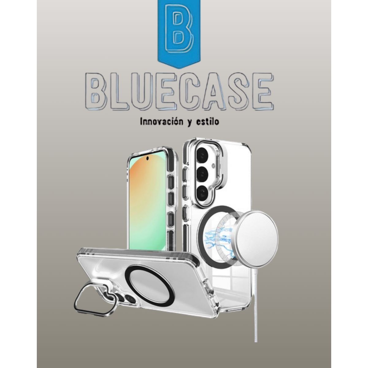 CASE - MAGSAFE CON PARANTE DE CAMARA PARA SAMSUNG S25 ULTRA - TRANSPARENTE