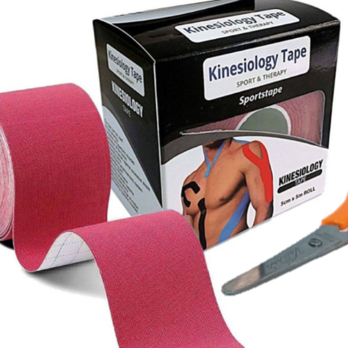 GENERICO - Venda Kinesio Tapes Cinta Kinesiologica x 5m rojo