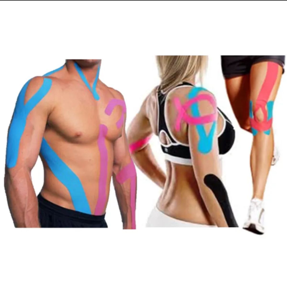 GENERICO - Venda Kinesio Tapes Cinta Kinesiologica x 5m rojo