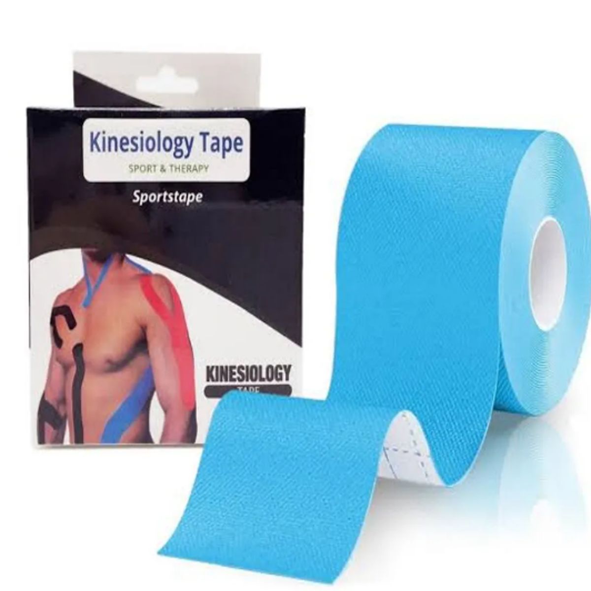 GENERICO - Venda Kinesio Tapes Cinta Kinesiologica x 5m celeste