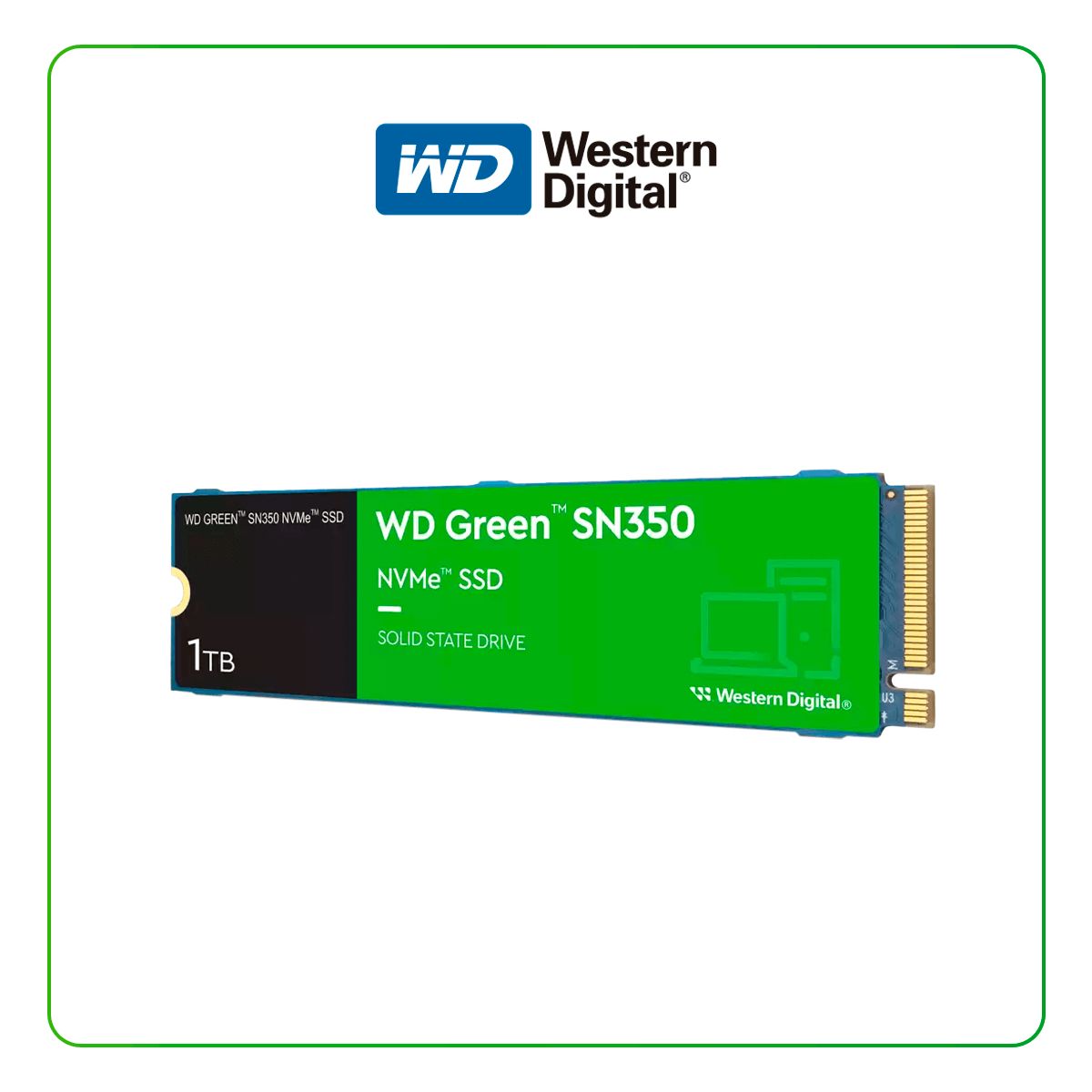 WESTER DIGITAL - DISCO SOLIDO WESTERN DIGITAL 1TB SN350 GREEN NVME M.2 2280  NVMe