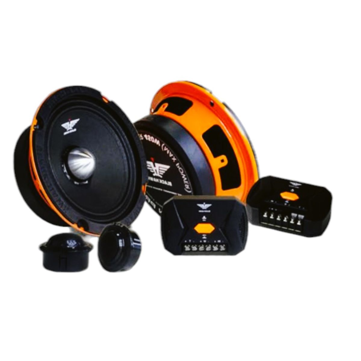 BLACK HAWK - Parlantes Componentes  Medios Rango Punta Bala 650W Black Hawk