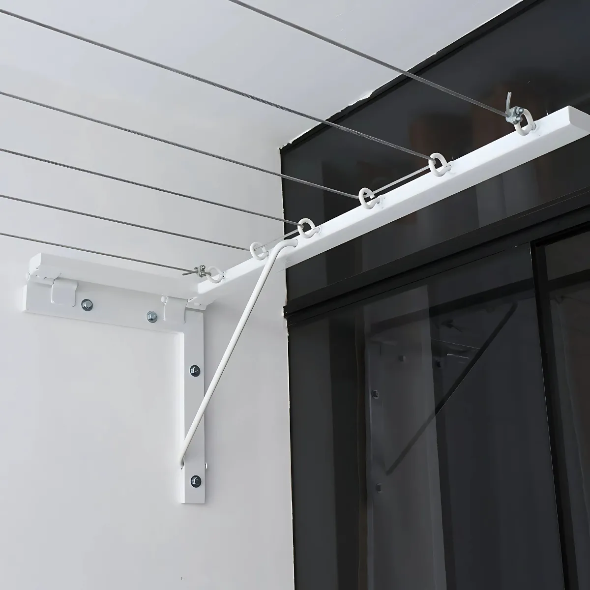 GENERICO - Tendedero de Pared Reforzado IMAHI 6Líneas 3m blanco