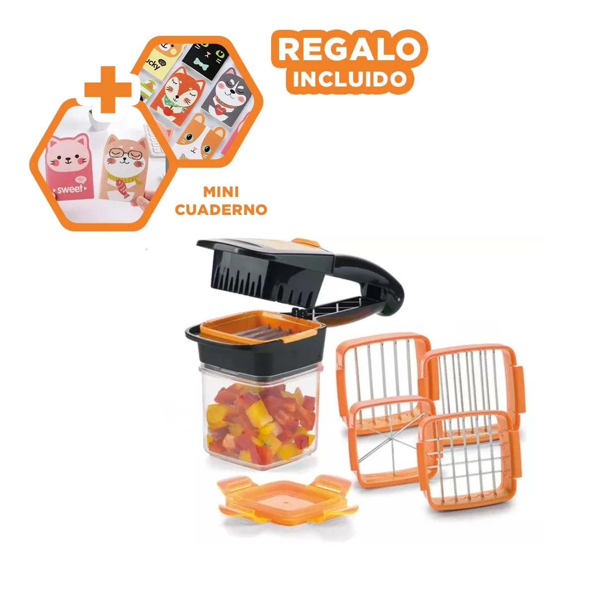 GENERICO - Picador de Alimento con Contenedor Y+Regalo Agendita
