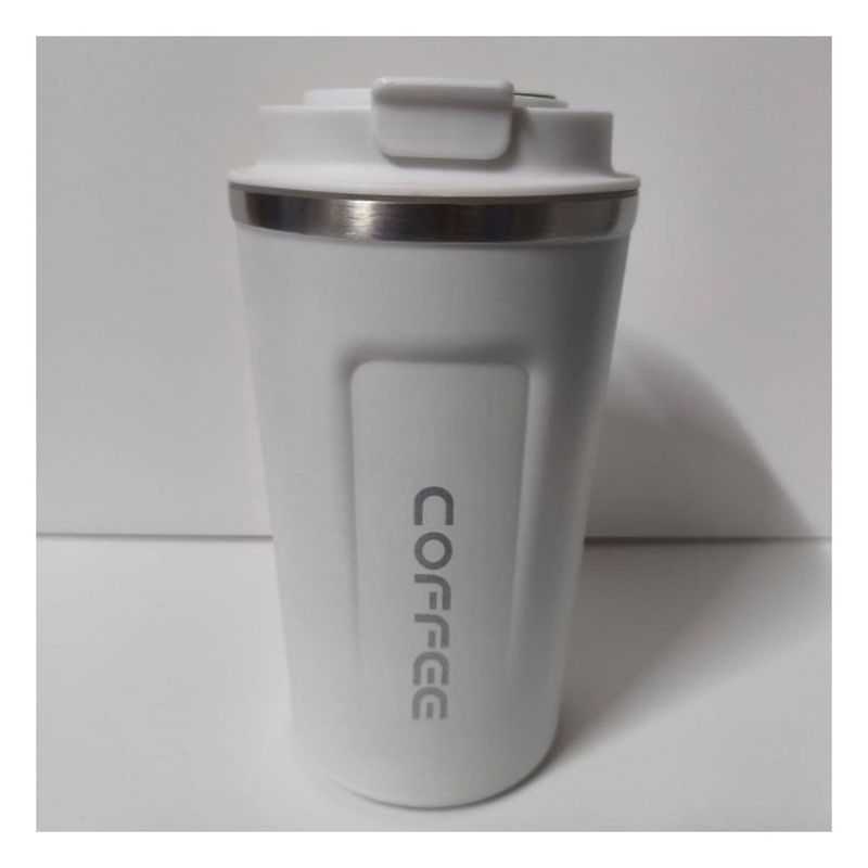 RYBIU IMPORT - Vaso con Tapa para Oficina en Blanco Y+Ligas de Regalo