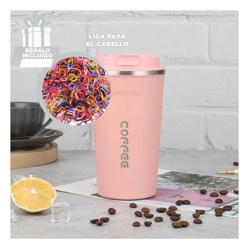 GENERICO - Pack4 Vaso Digital Hermetico en Rosado Y+Ligas de Regalo