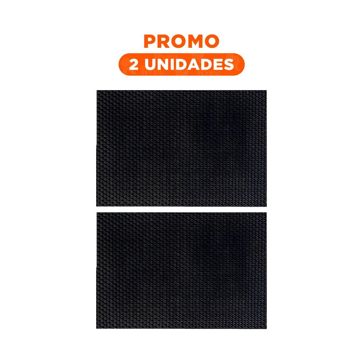 RYBIU IMPORT - Pack2 Individuales Mesa Rectangular para Comedor en Negro