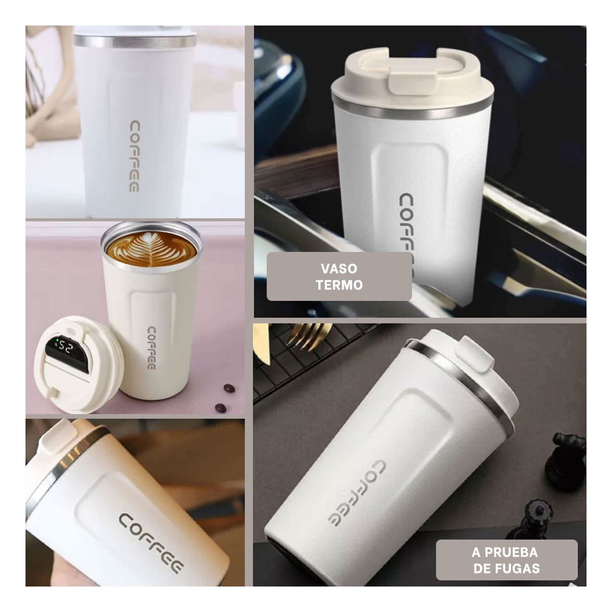 RYBIU IMPORT - Pack2 Vaso Moderno Ternico en Blanco Y+Papel de Regalo