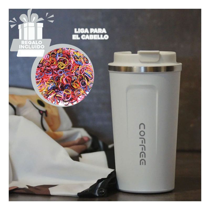 GENERICO - Pack4 Vaso Digital Hermetico en Blanco Y+Ligas de Regalo