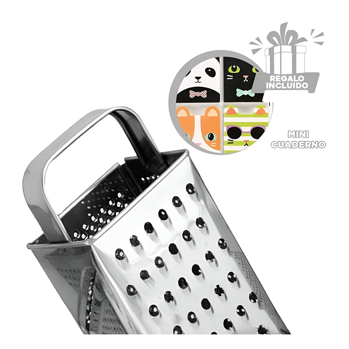 GENERICO - Rallador Metalico para Verduras M Y+Regalo Agendita