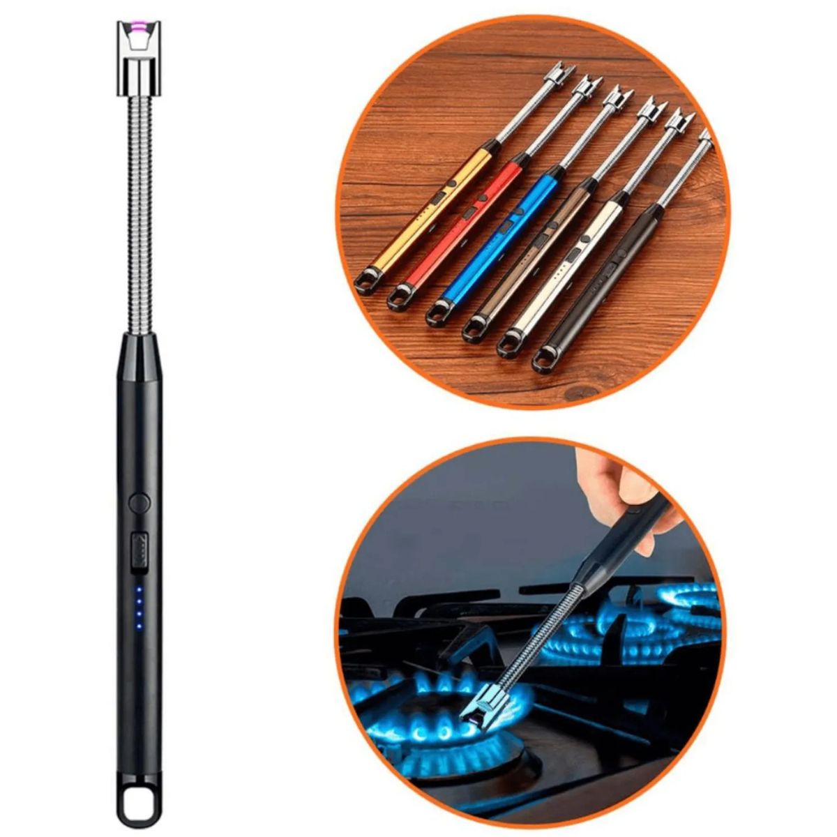 GENERICO - ENCENDEDOR ELECTRICO RECARGABLE FLEXIBLE 360