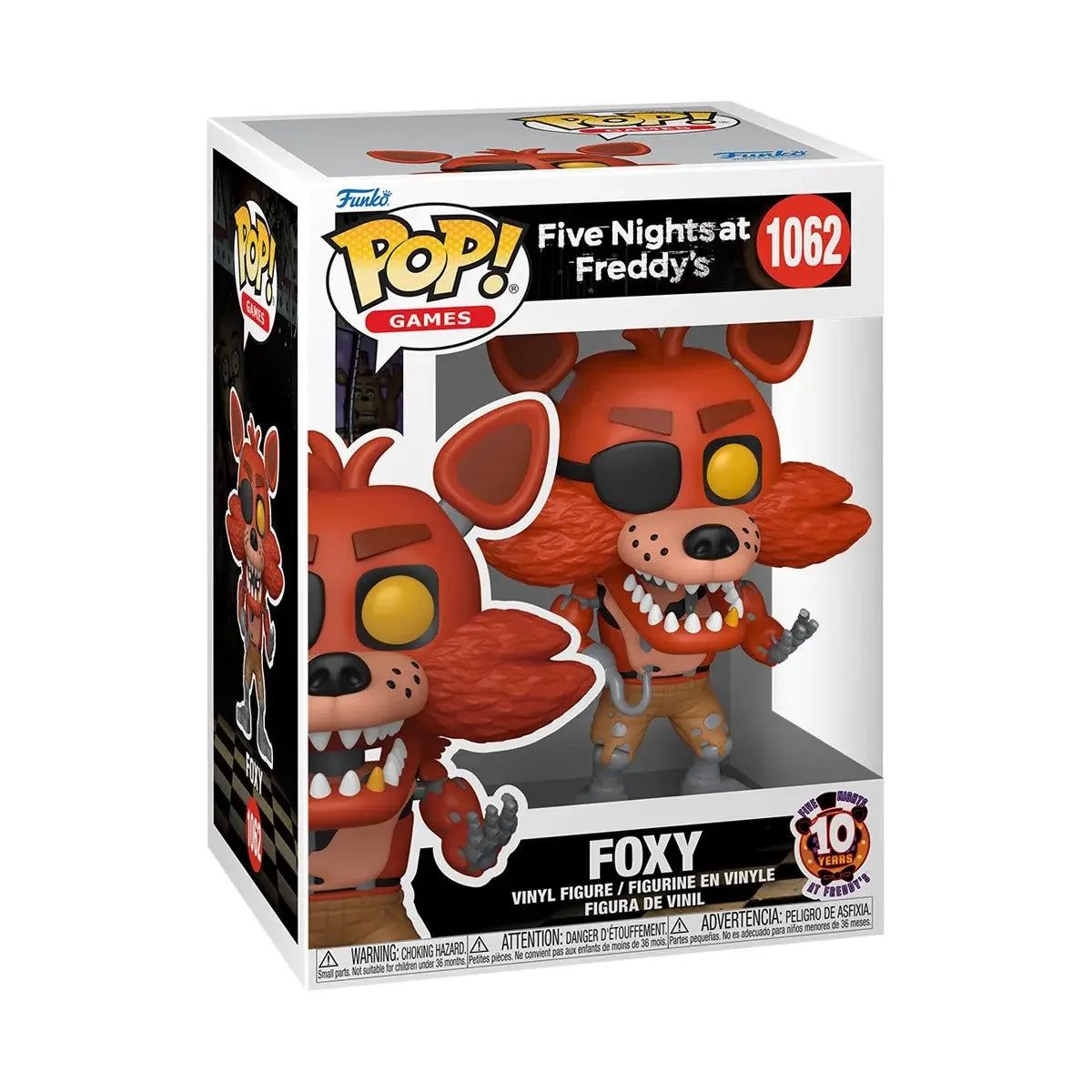 FUNKO - Funko Pop Games Five Nights at Freddys - 10th Anniversary - Foxy 1062