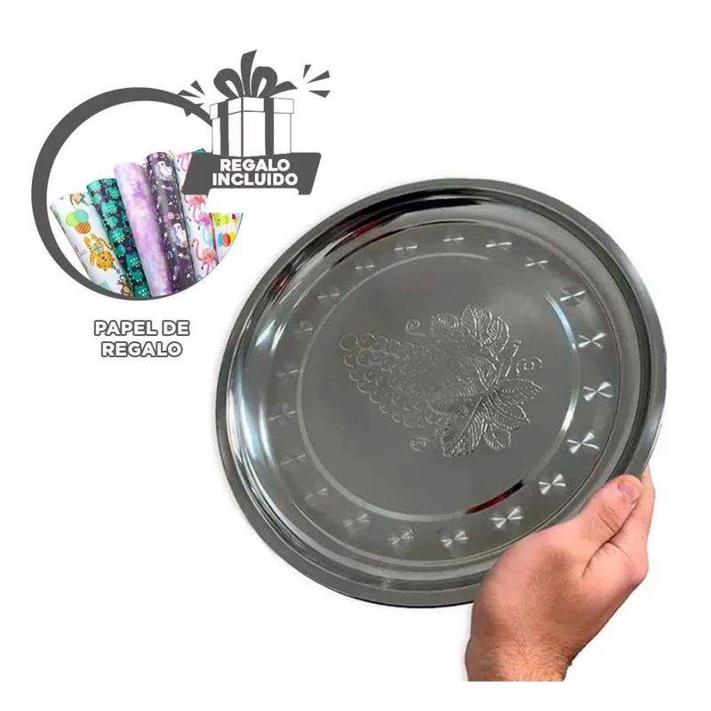 GENERICO - Bandeja para Servir Comida 40x40cm Y+Papel de Regalo