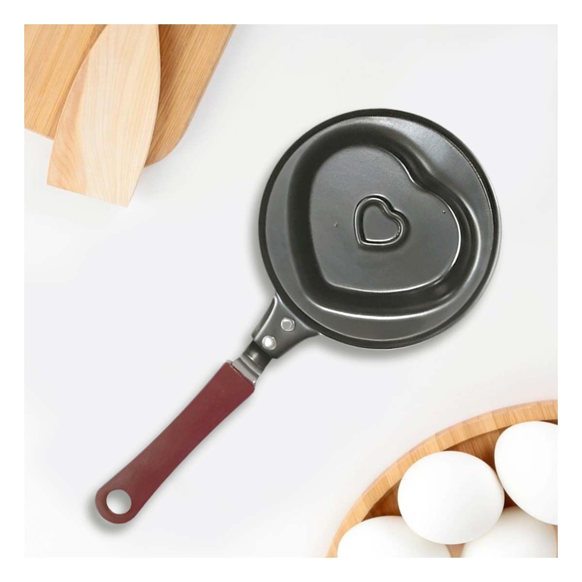 GENERICO - Pack6 Plancha Pequena de Corazon con Mango de Madera