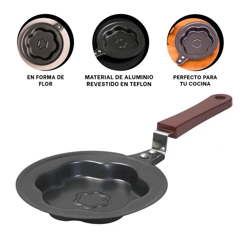 GENERICO - Pack2 Sarten de Aluminio de Flor Y+Regalo Stickers