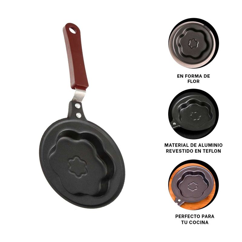 GENERICO - Pack2 Sarten con Forma de Flor Y+Banderitas Adhesivas