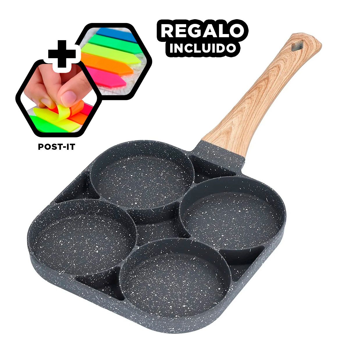 GENERICO - Pack12 Sarten para Desayuno de 4 Y+Banderitas Adhesivas