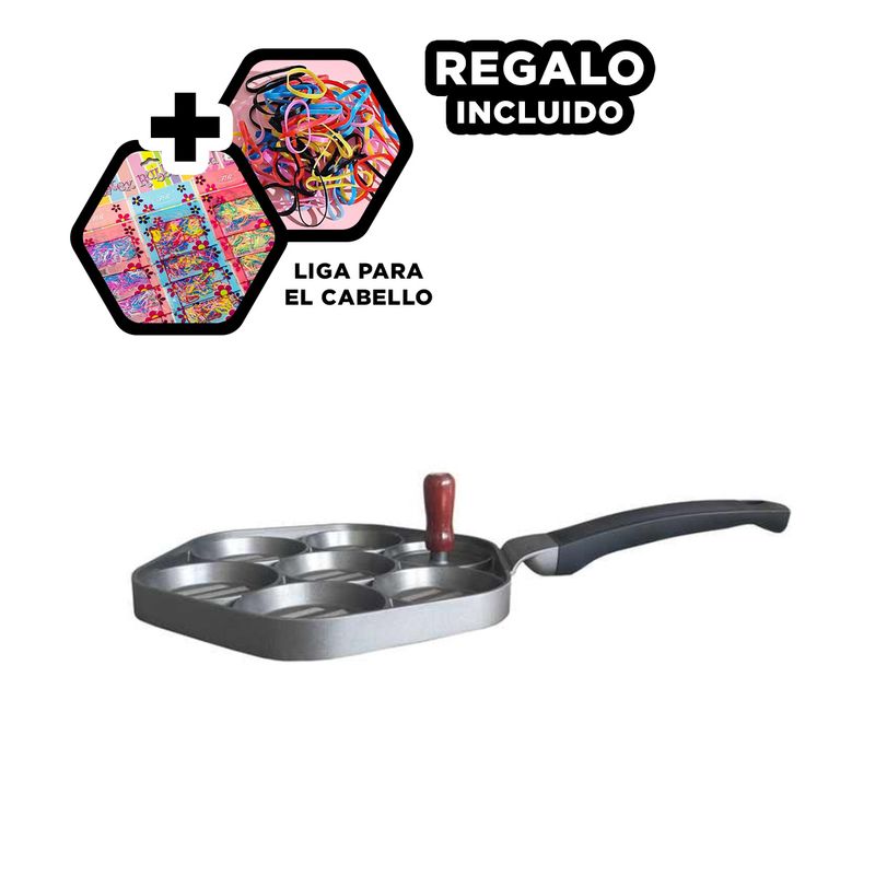 GENERICO - Pack4 Grill para Multiples Porciones Negro Y+Ligas de Regalo