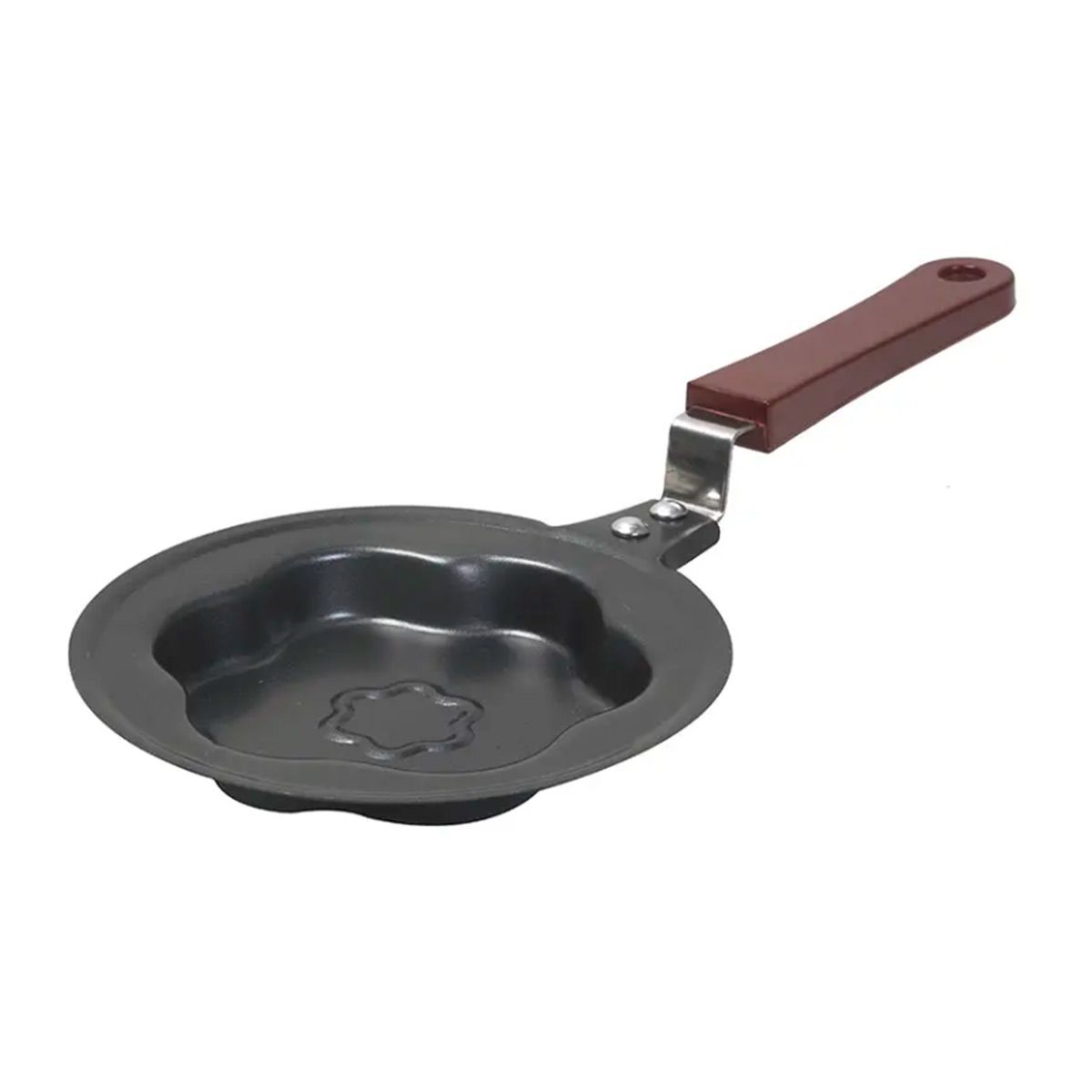 GENERICO - Sarten Mini con Forma de Flor con Mango de Madera
