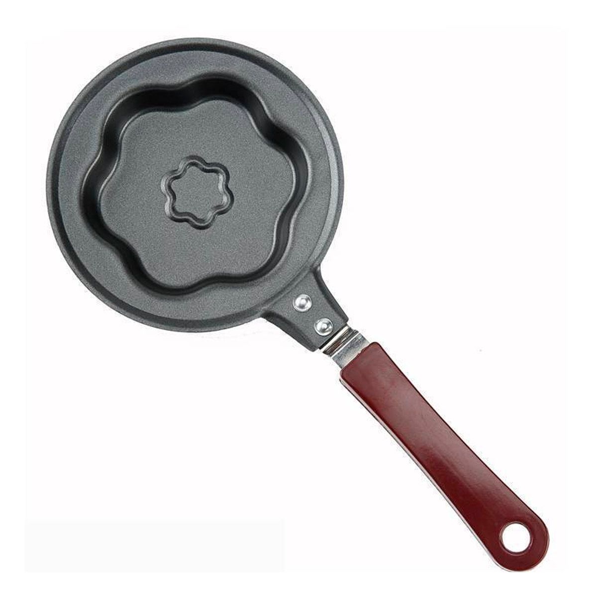 GENERICO - Sarten Mini con Forma de Flor con Mango de Madera