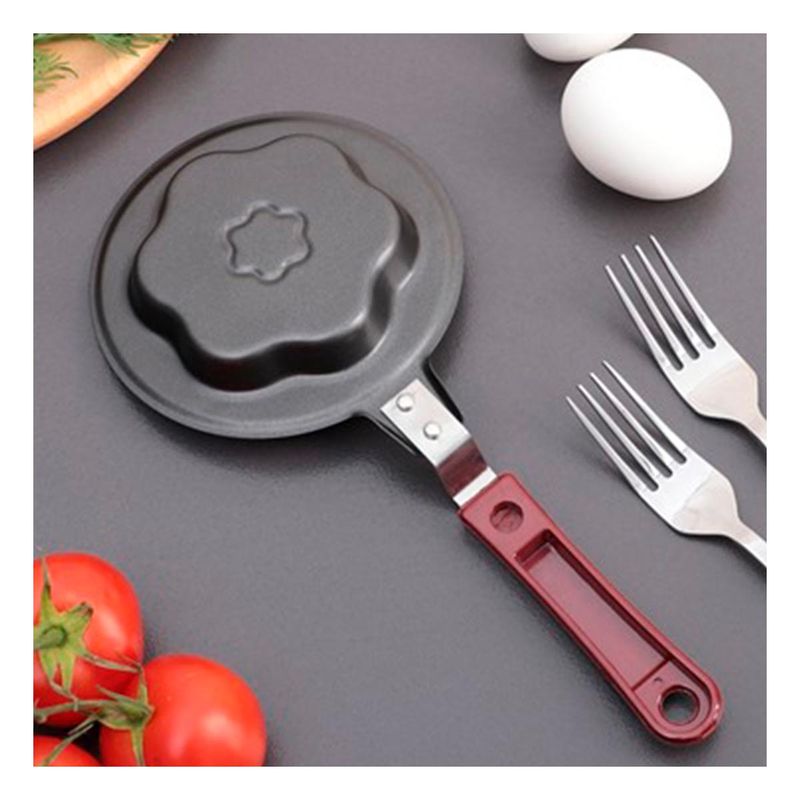 GENERICO - Pack4 Paila Funcional Forma de Flor y Mango Madera