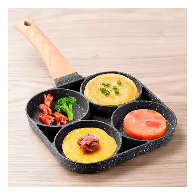 GENERICO - Pack12 Plancha para Comidas Variadas 4 Divisiones con Mango