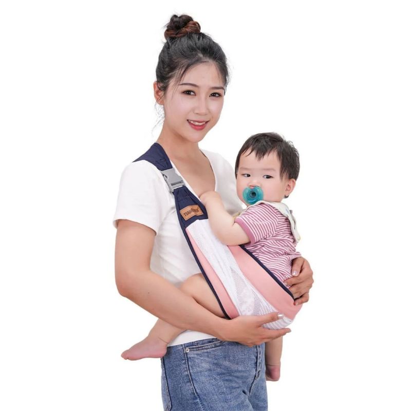 GENERICO - Porta Bebe Generico Rosa y Blanco