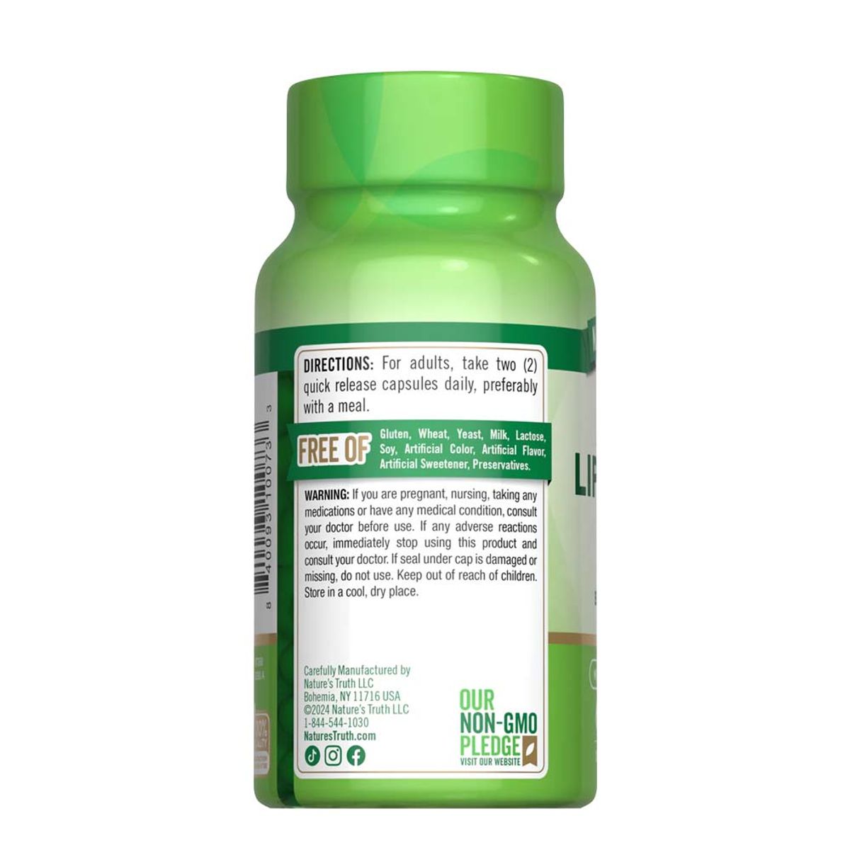 NATURE'S TRUTH - Alpha Lipoic Acid 300mg + Biotin 60 Capsulas Nature's Truth