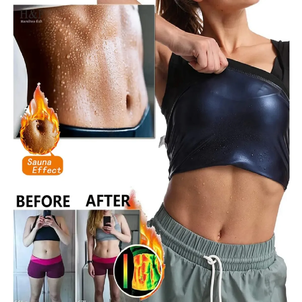 GENERICO - Faja Chaleco Sudadera Shaper Reductor Mujer