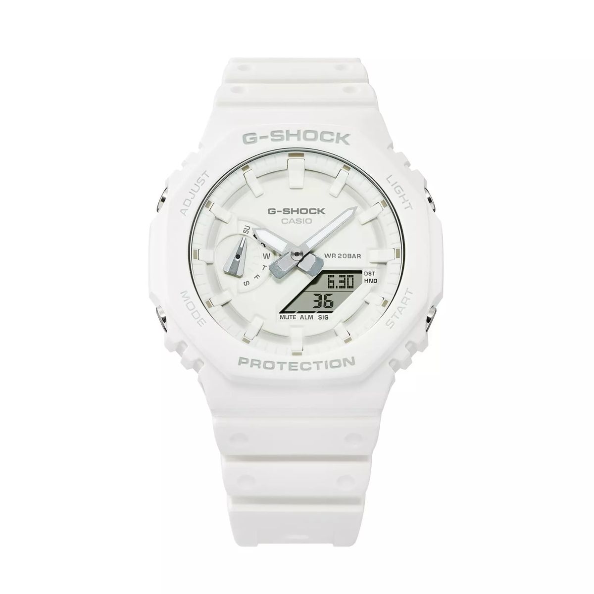 G-SHOCK - Reloj G-SHOCK Digital GA-2100-7A7 Carbono Resina Hombre Blanco