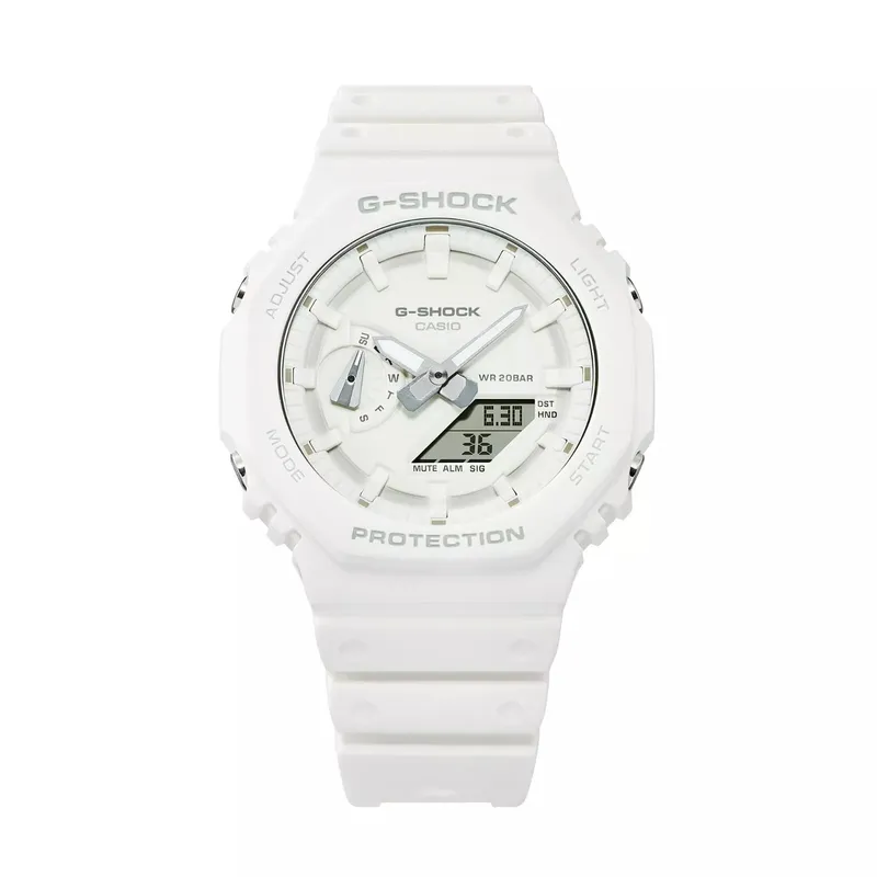 G-SHOCK - Reloj G-SHOCK Digital GA-2100-7A7 Carbono Resina Hombre Blanco